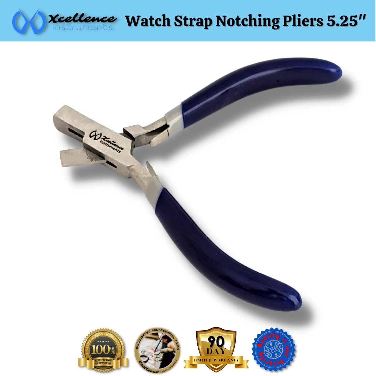 Xcellence Leather & Rubber Watch Strap Notching Pliers Repair Tools 5.25″ Purple