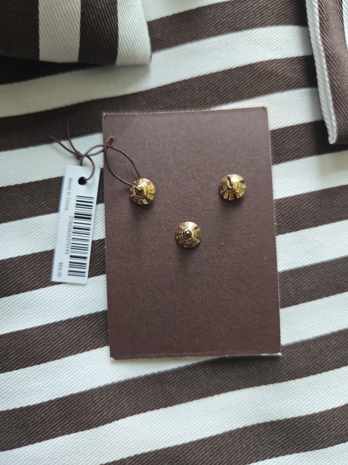 Henri Bendel New York Luxe “N” Earring Set BNWT
