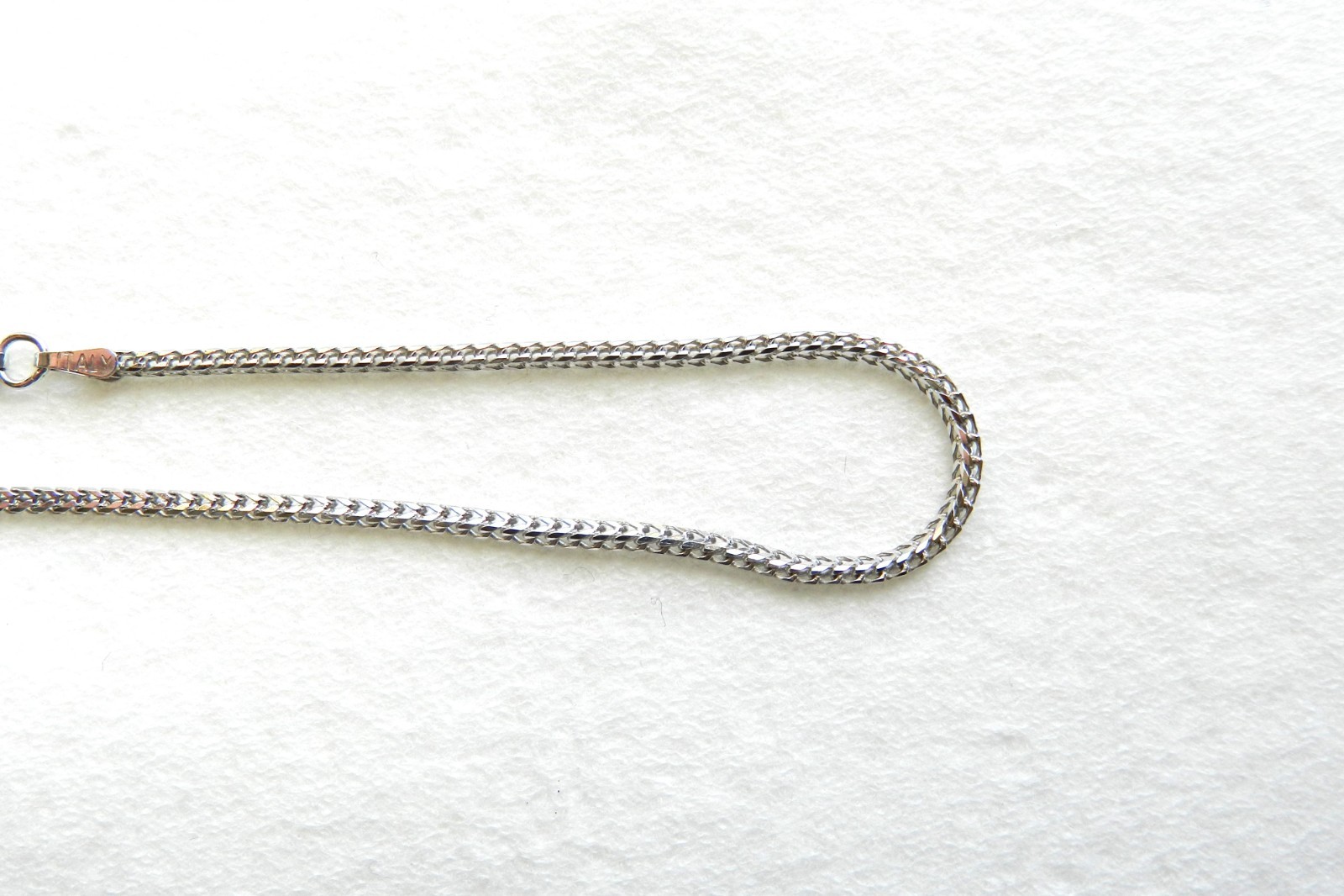 14k White Gold Box Link Bracelet *6 3/4” x 1mm* *3.2 Grams*