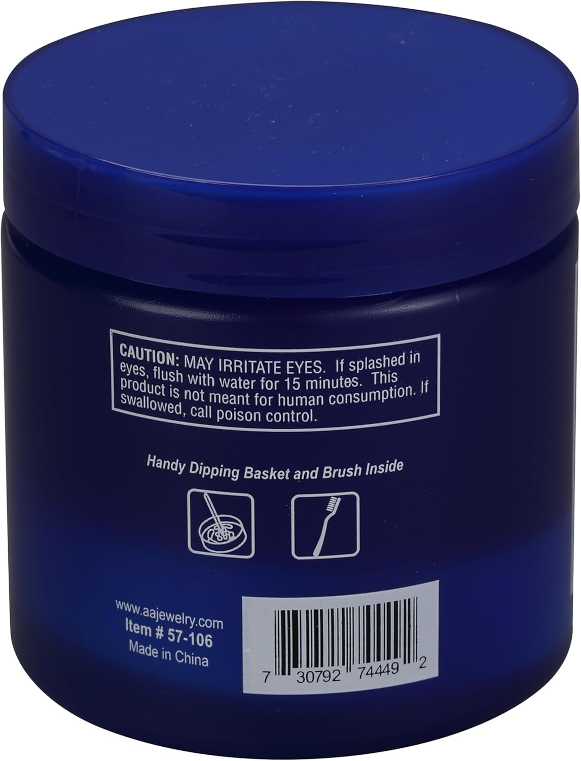 8oz Non-Toxic Jewelry Cleaner with Basket & Brush – Safe for All Gems