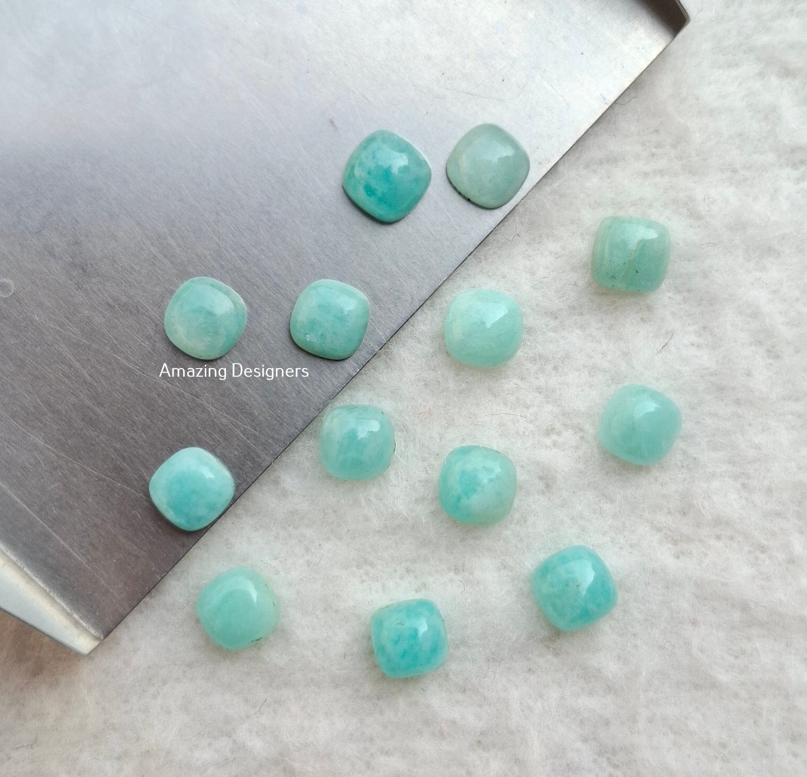 Natural Amazonite Cushion Cabochon 6mm to 20mm Loose Gemstone