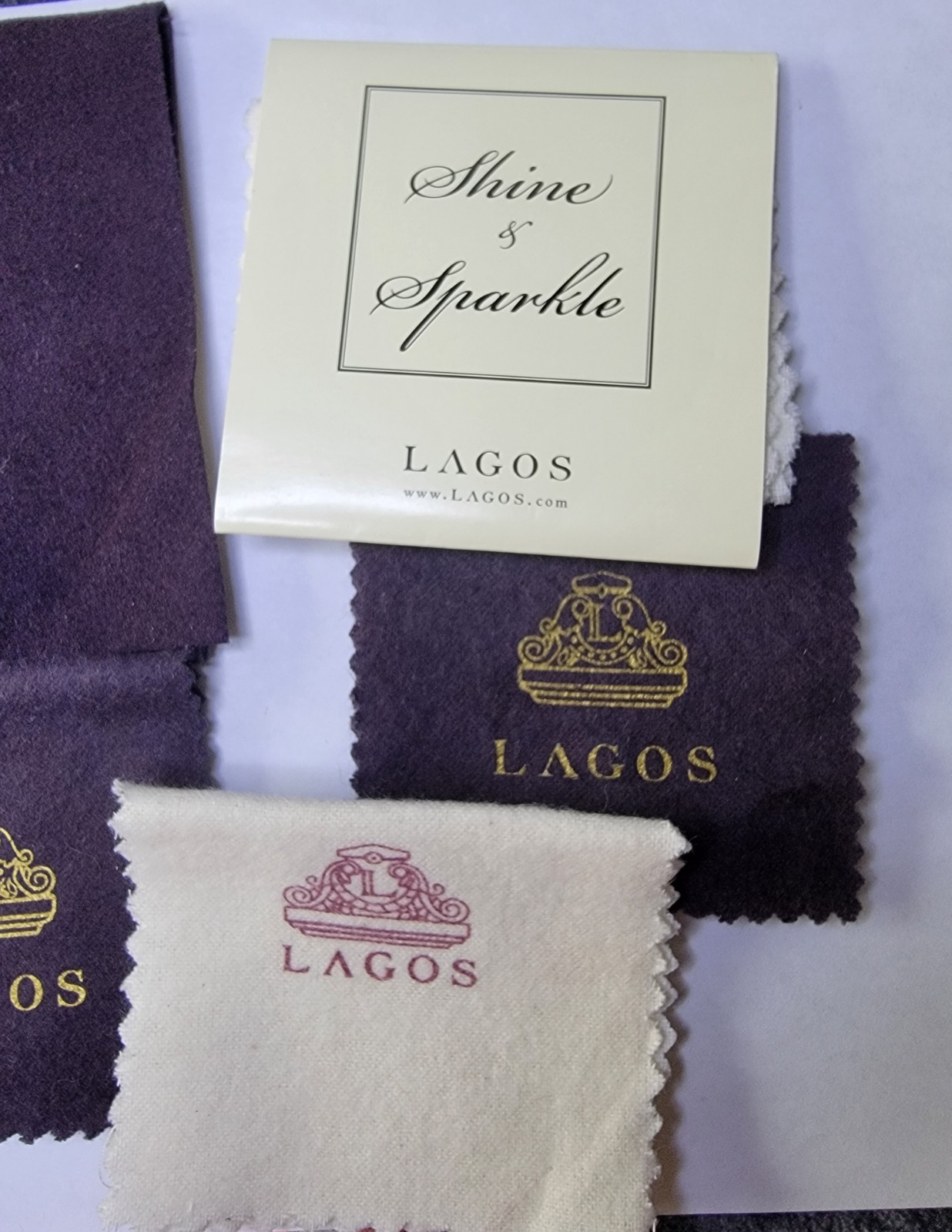 Lagos Jewelry Pouch with Polishing Cloths for earrings, rings, cufflinks, etc