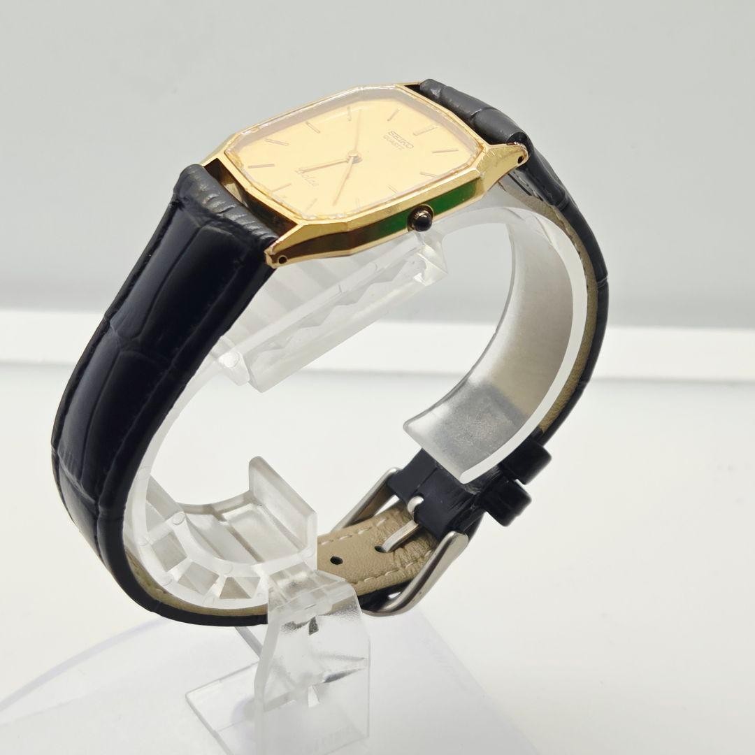 SEIKO Dolce 9531-5030 Men’s Quartz Gold Dial Ultra-Thin Octagon Dress Watch