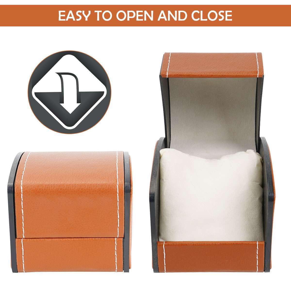 Single Watch Box Case PU Leather Storage Display Case Box Luxury Travel Gift