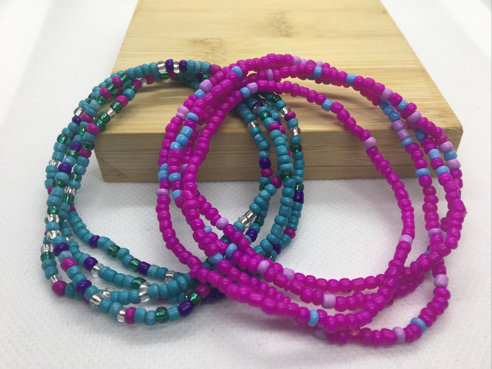 2 PC Handcrafted Waist Beads Jewelry African Bohemia Bracelets Anklet New 2398