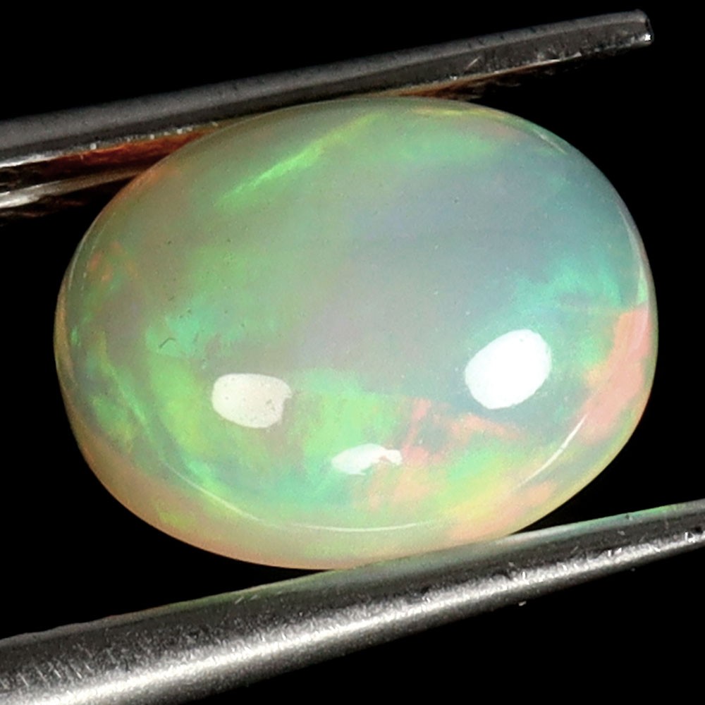 Oval AAA Floral Flash Play Of Color Crystal Fire Opal 2.07ct 10x8mm Gemstone