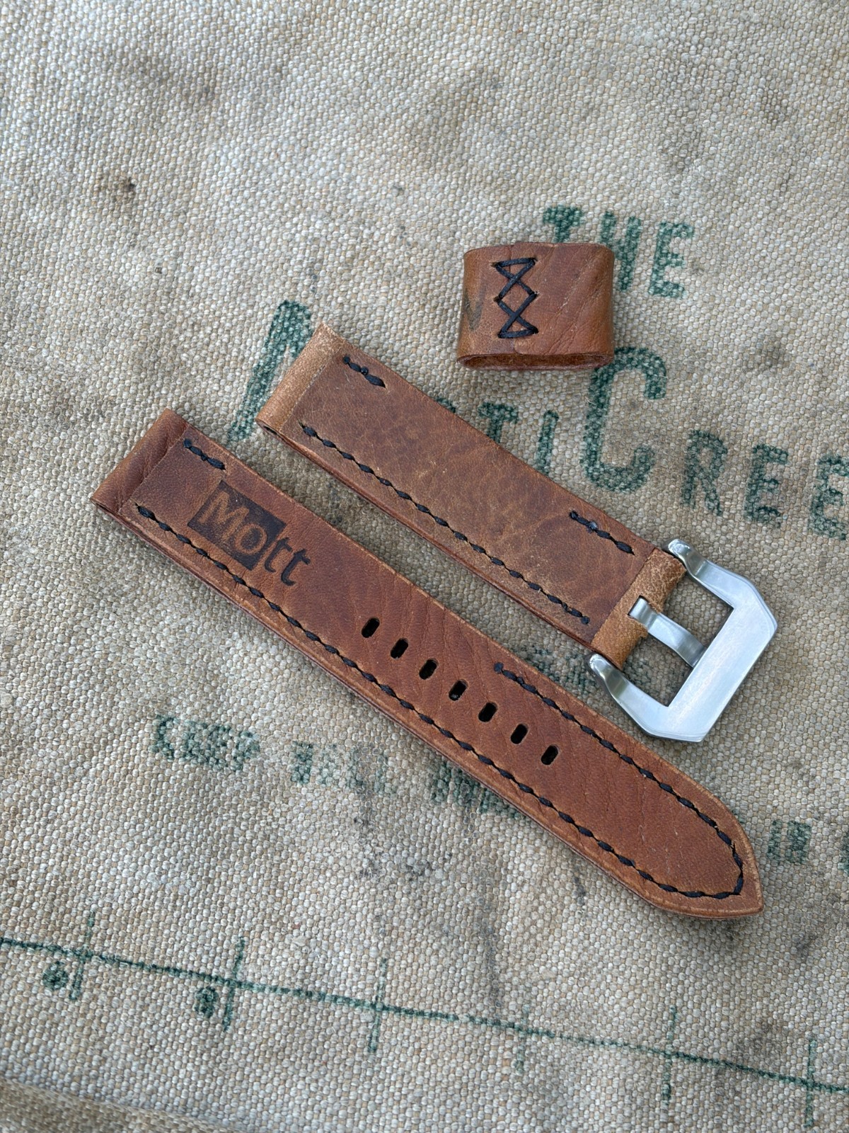 20mm Gene Freese Handmade Baseball Glove Watch Strap Omega Panerai 74/127