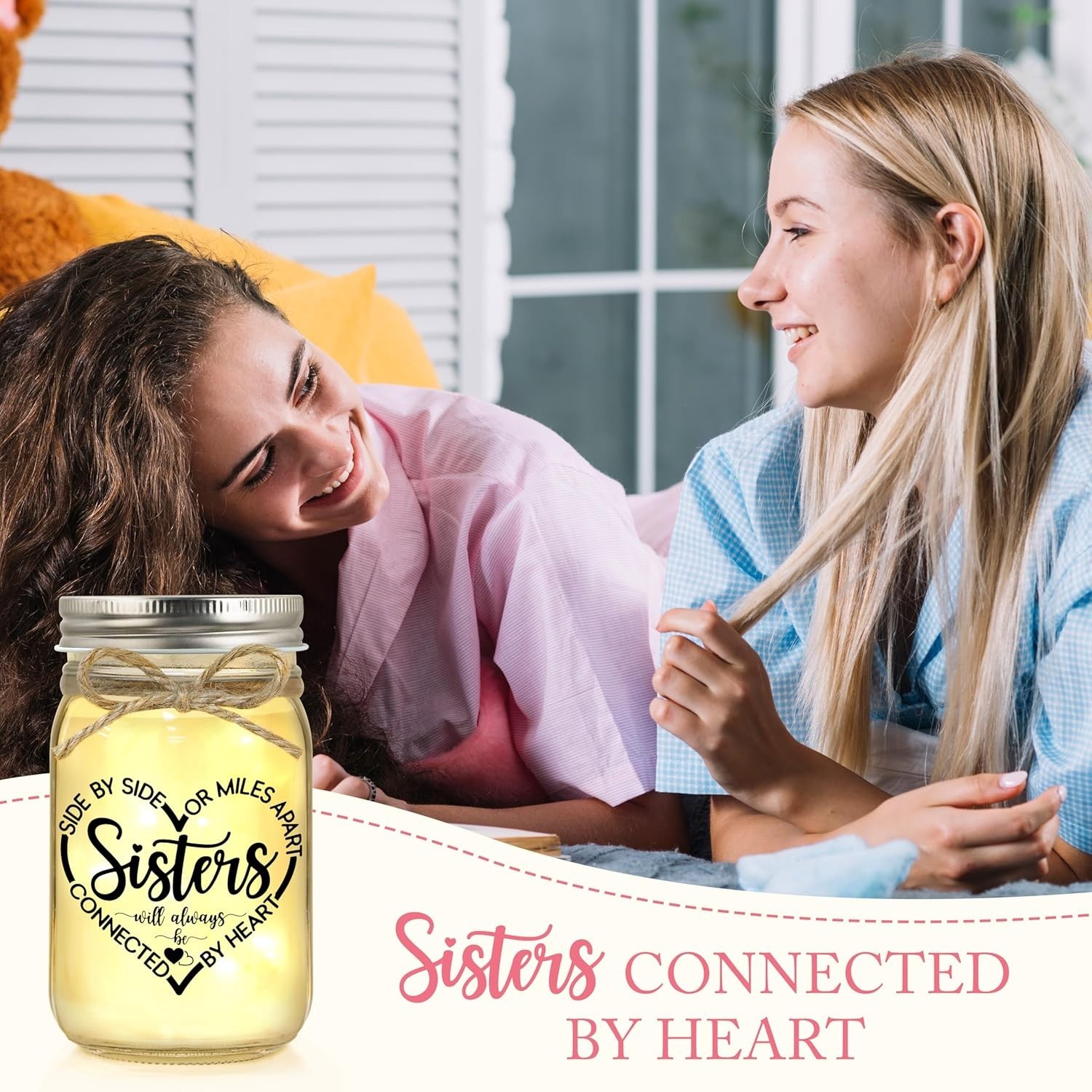 Heartwarming Sister Mason Jar Gift with Light – Perfect for Every Occasion