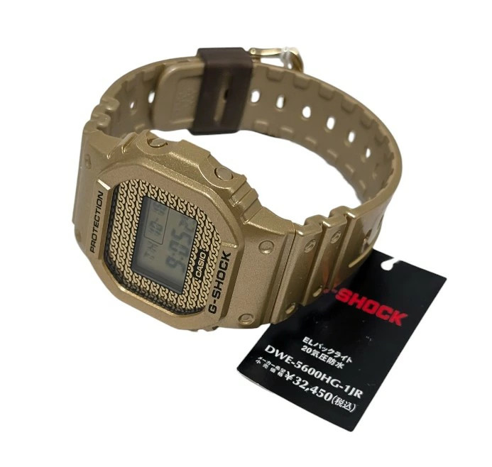 CASIO G-SHOCK DWE-5600HG-1 HIP HOP GOLD Chain Pattern Set Skeleton Black Watch