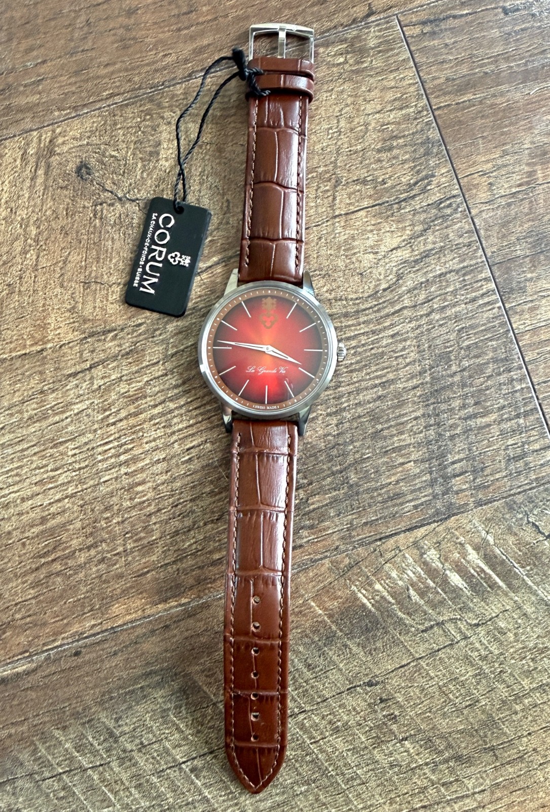 Corum Heritage La Grande Vie Red Dial Automatic 42mm Men Watch 082.750.04/0066