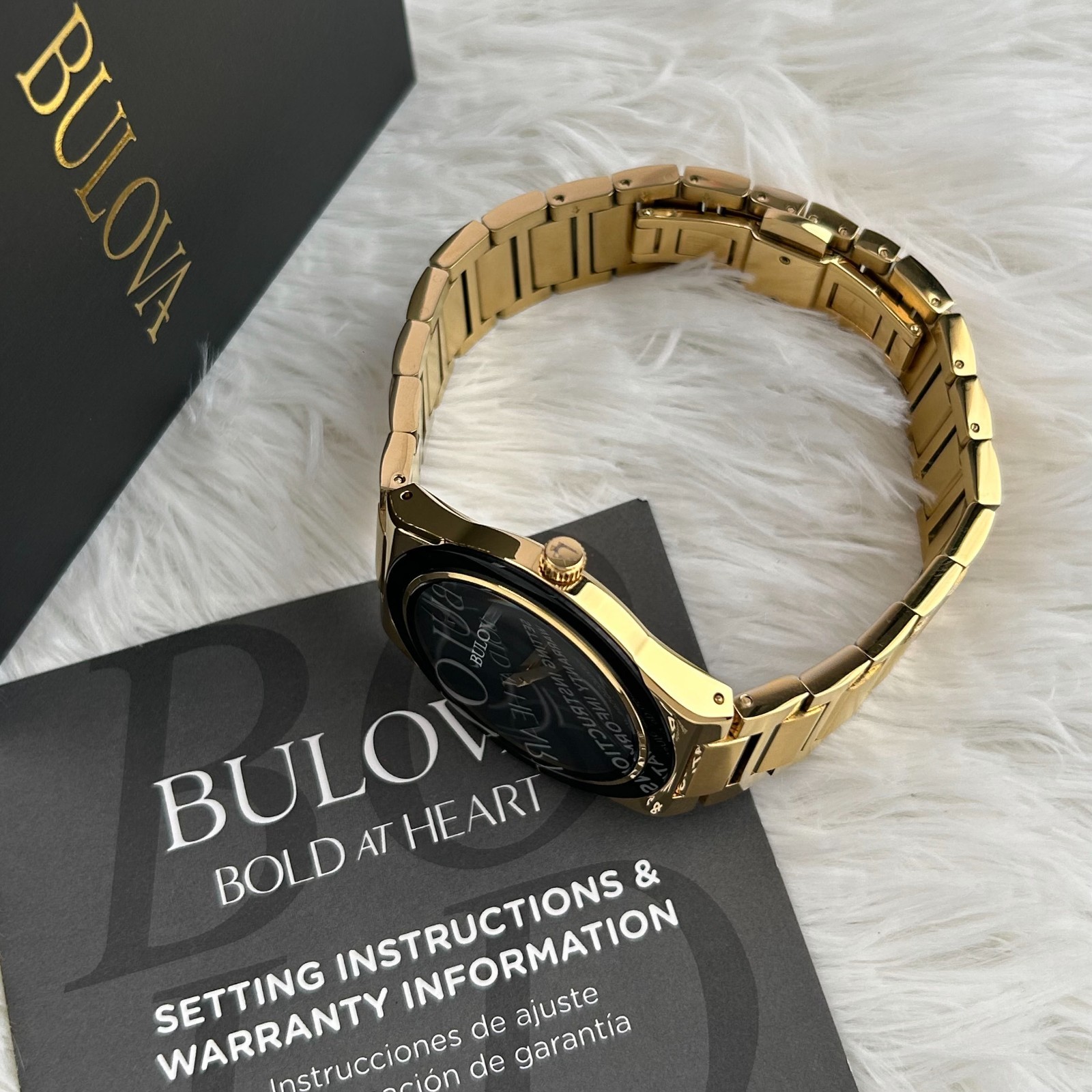 Bulova Millennia 97A183 Men’s black Dial Gold chain 41MM Quartz Watch