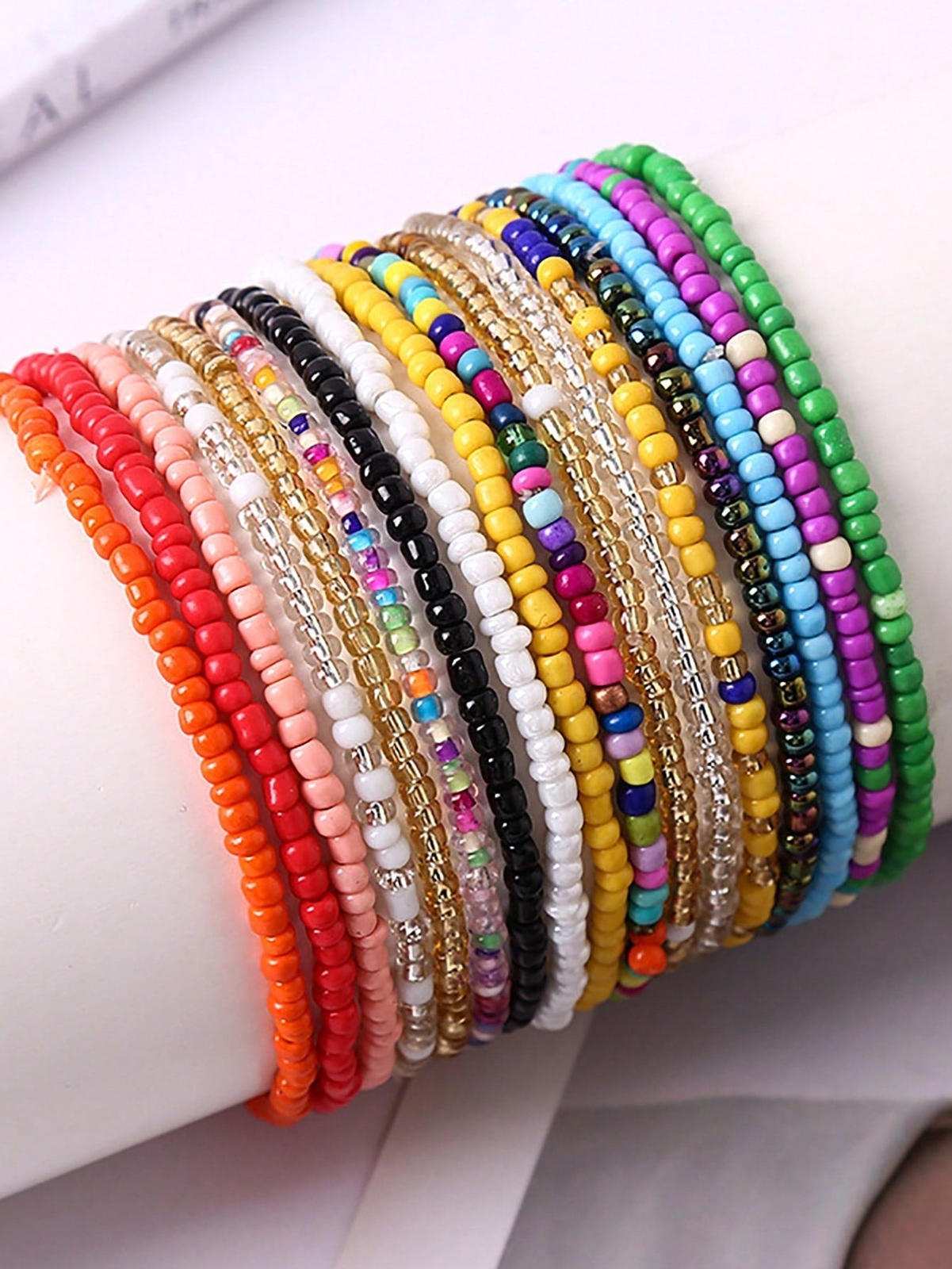 17pcs Set Bohemian Beaded Bracelet Women Bracelet Stackable Bracelet Crafted