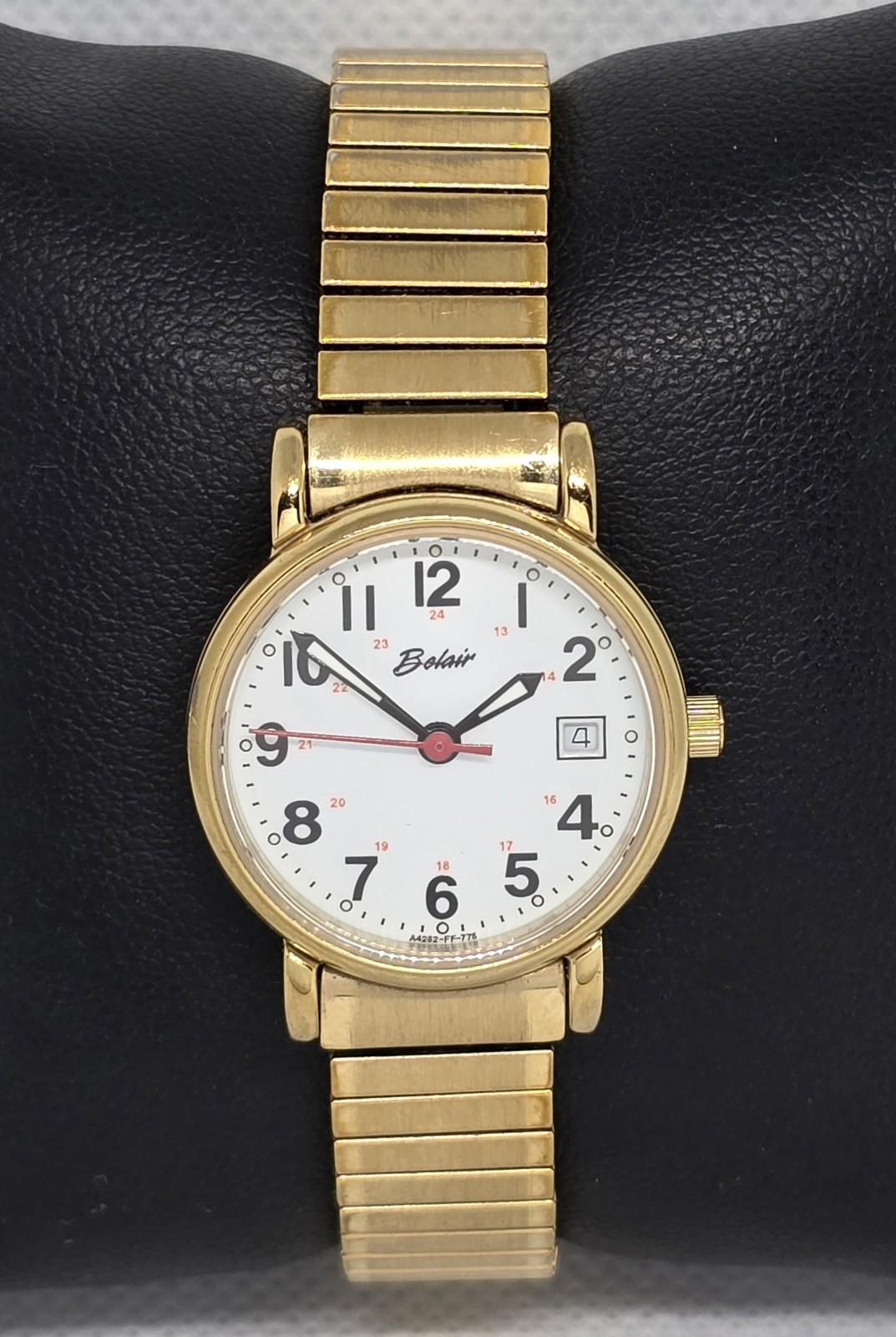 Women’s Belair Classic Easy To Read Date Gold Tone Expansion Band Watch 13