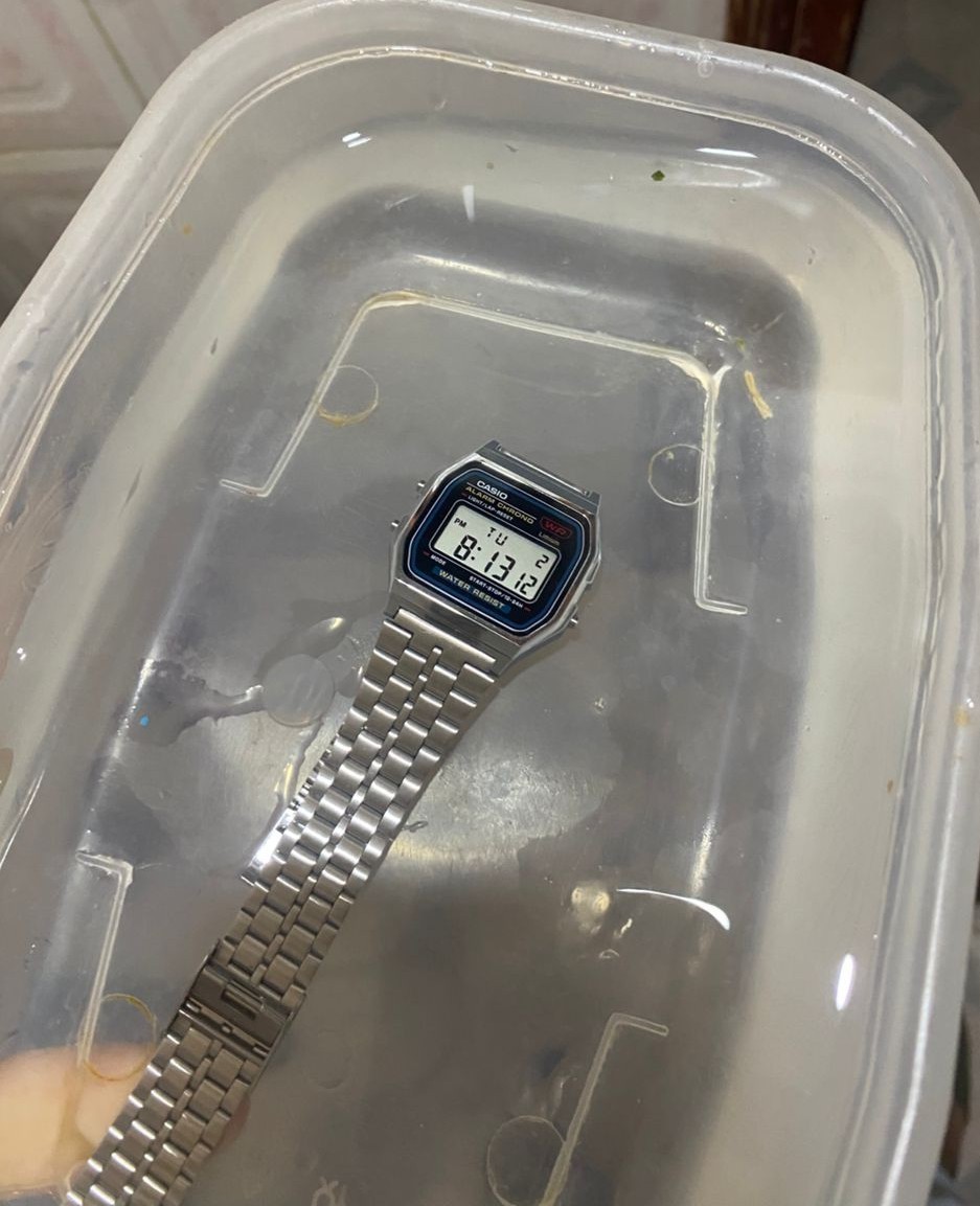 Vintage Casio A159WA-N1DF Authentic Digital Watch Adjustable Japan Band Tag 1989