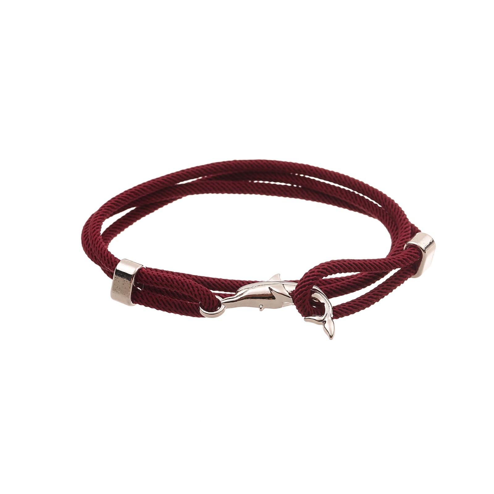 Dolphin Milan Cord Nylon Rope Wrap Bracelet for Men and Women 21 Inches