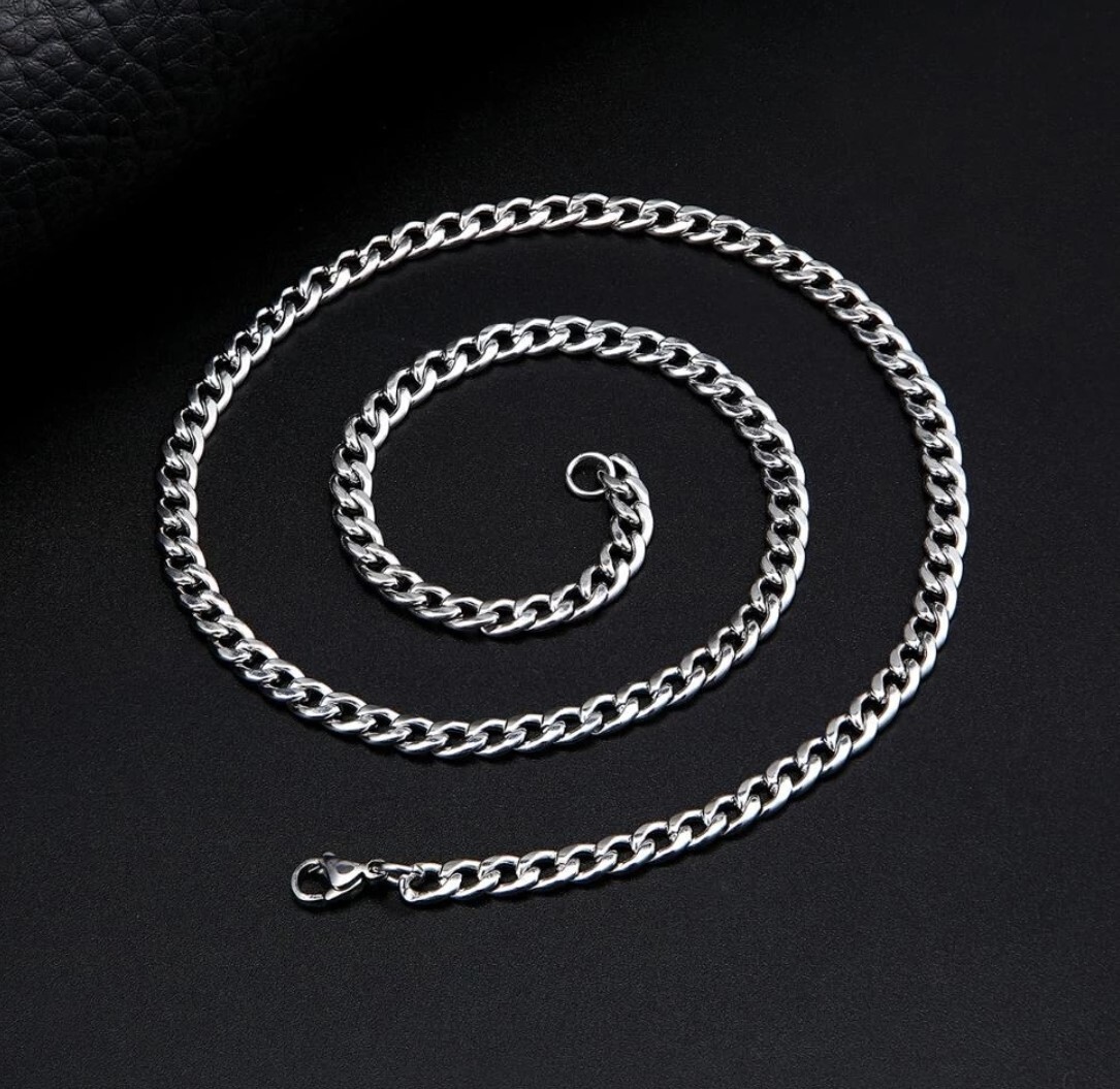 Stainless Steel 20 Inch 50 cm 2.1 mm Cuban Curb Chain