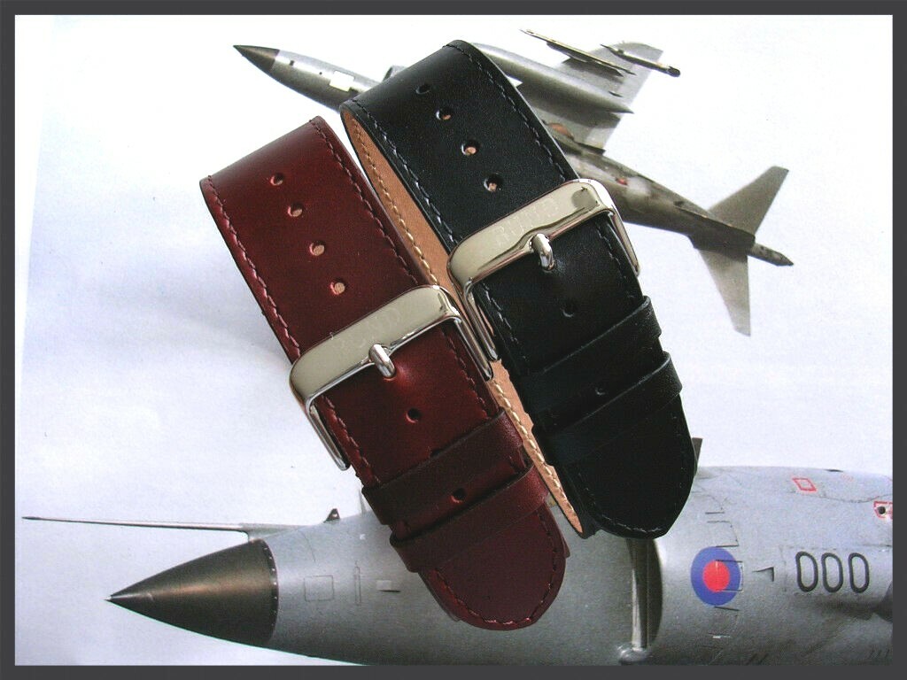 16m 18m XL Black 1pc NATO strap g10 Flieger Pilot RAF Bund watch band IW SUISSE