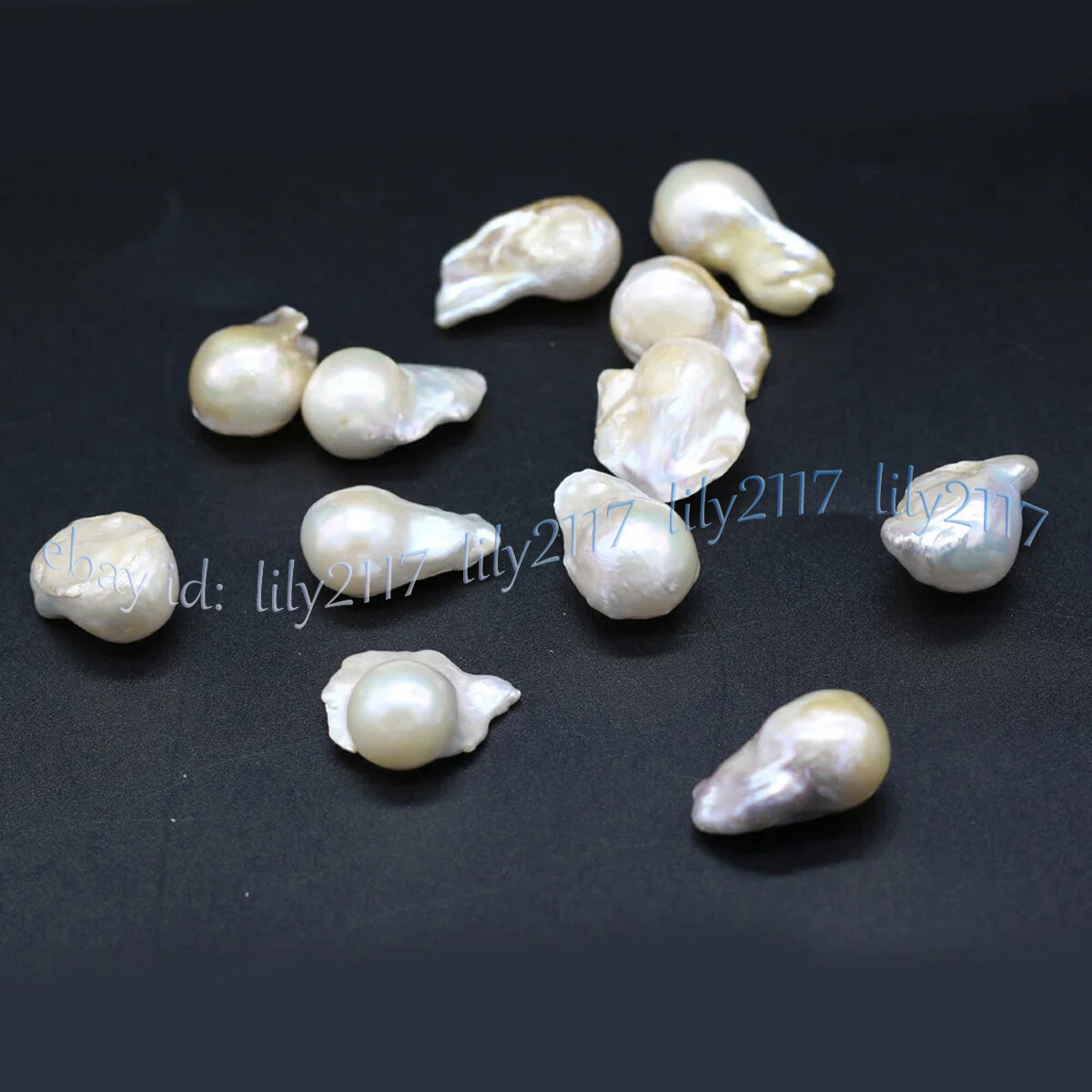 1 pc No Hole 15-30mm Natural Freshwater Baroque Keshi Pearl Loose Beads DIY