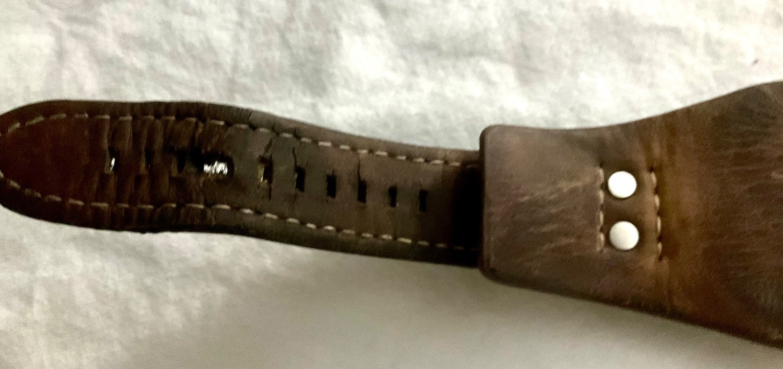 Fossil Dark Brown Leather Watch Strap for Coachman CH2564 & CH2565 20mm