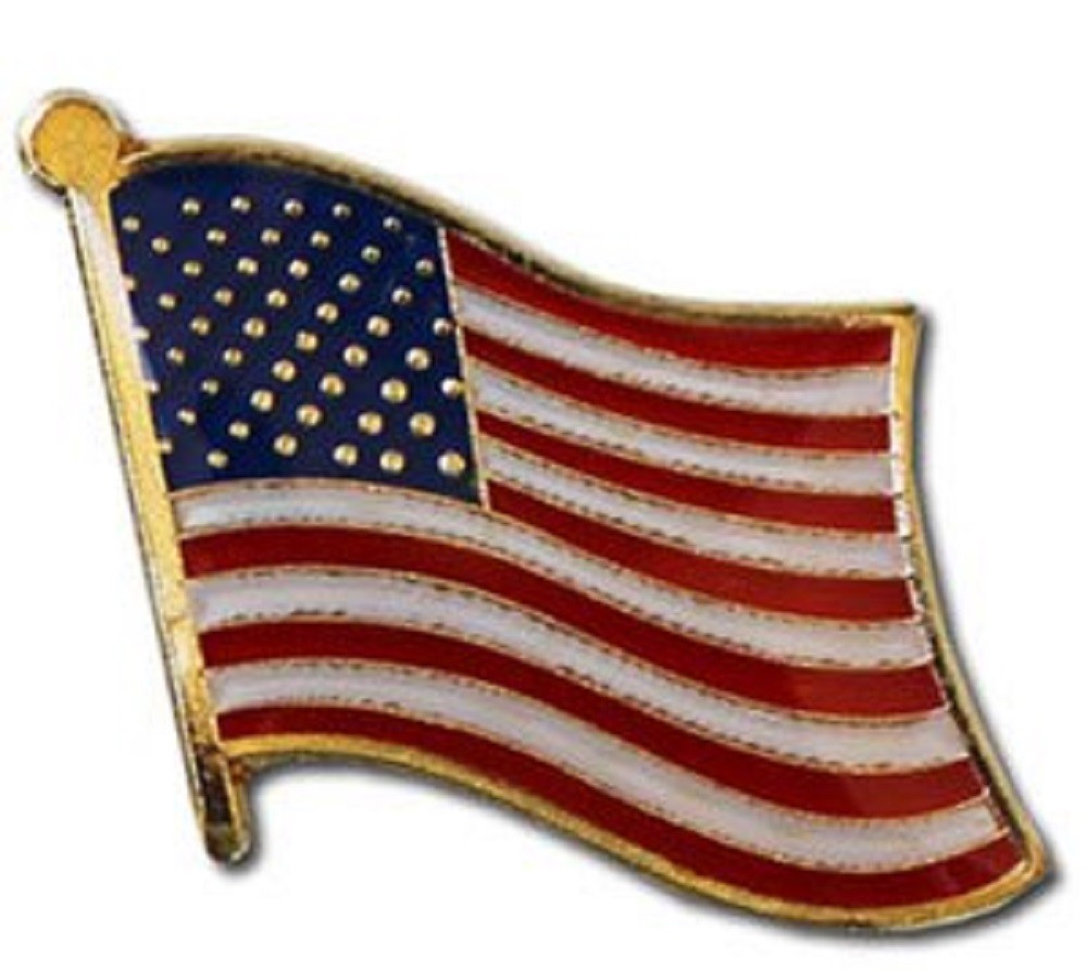 AMERICAN FLAG LAPEL PIN *MADE IN AMERICA* TRUMP USA PATRIOTIC