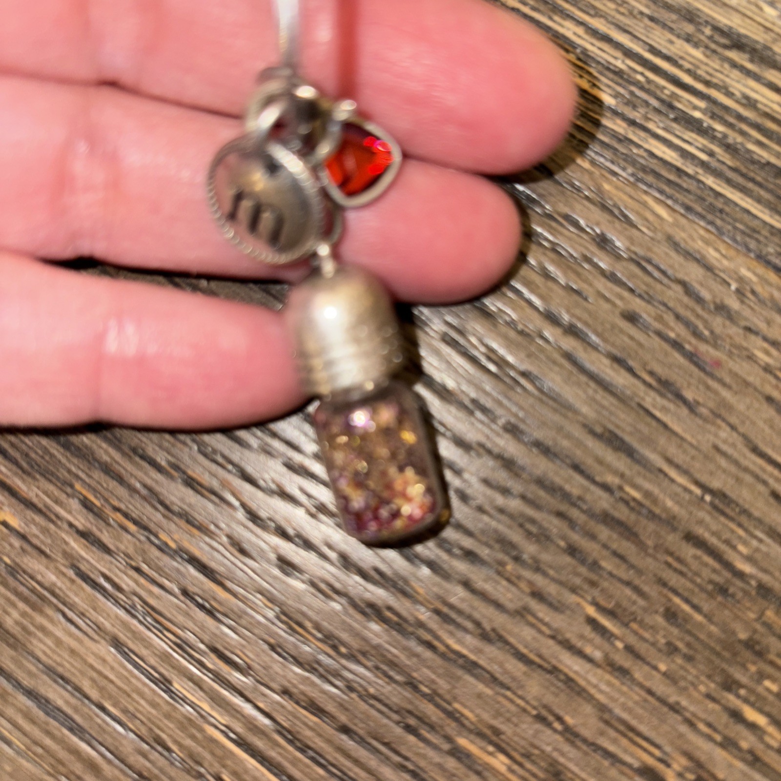 JK by thirty one Charm Necklace 32” With 3 Charms