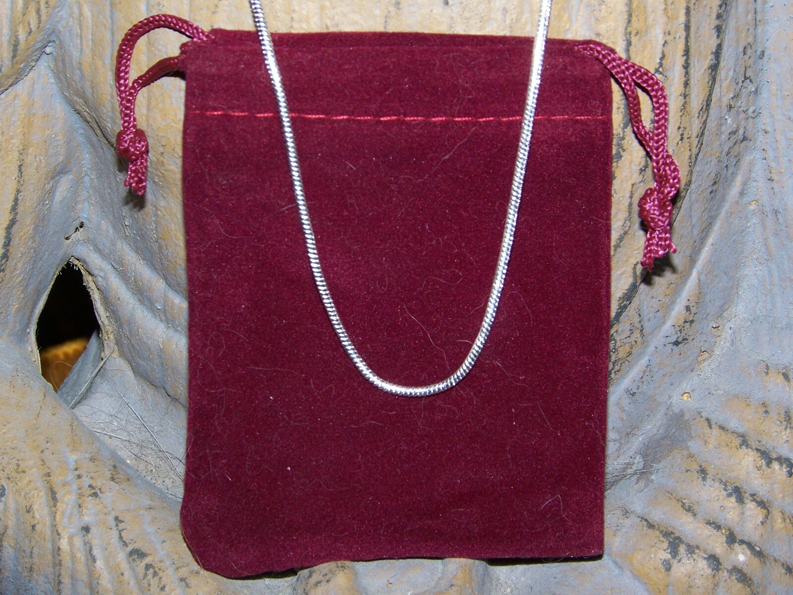 Sterling Silver African Turban shell on 2mm 16-30 inch sterling necklace.