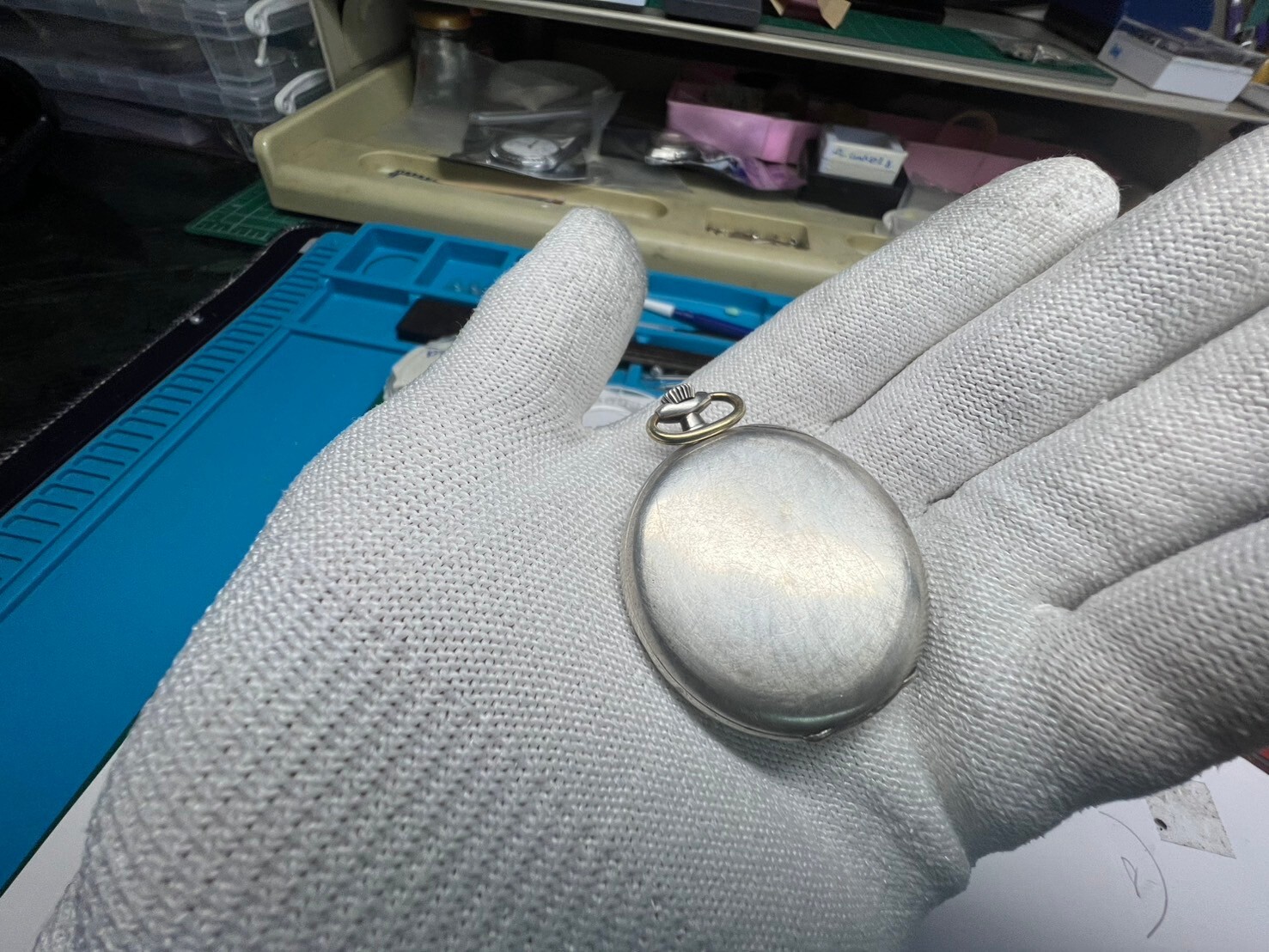 Mistral pocket watch silver 0.900 case 41.2 mm need service