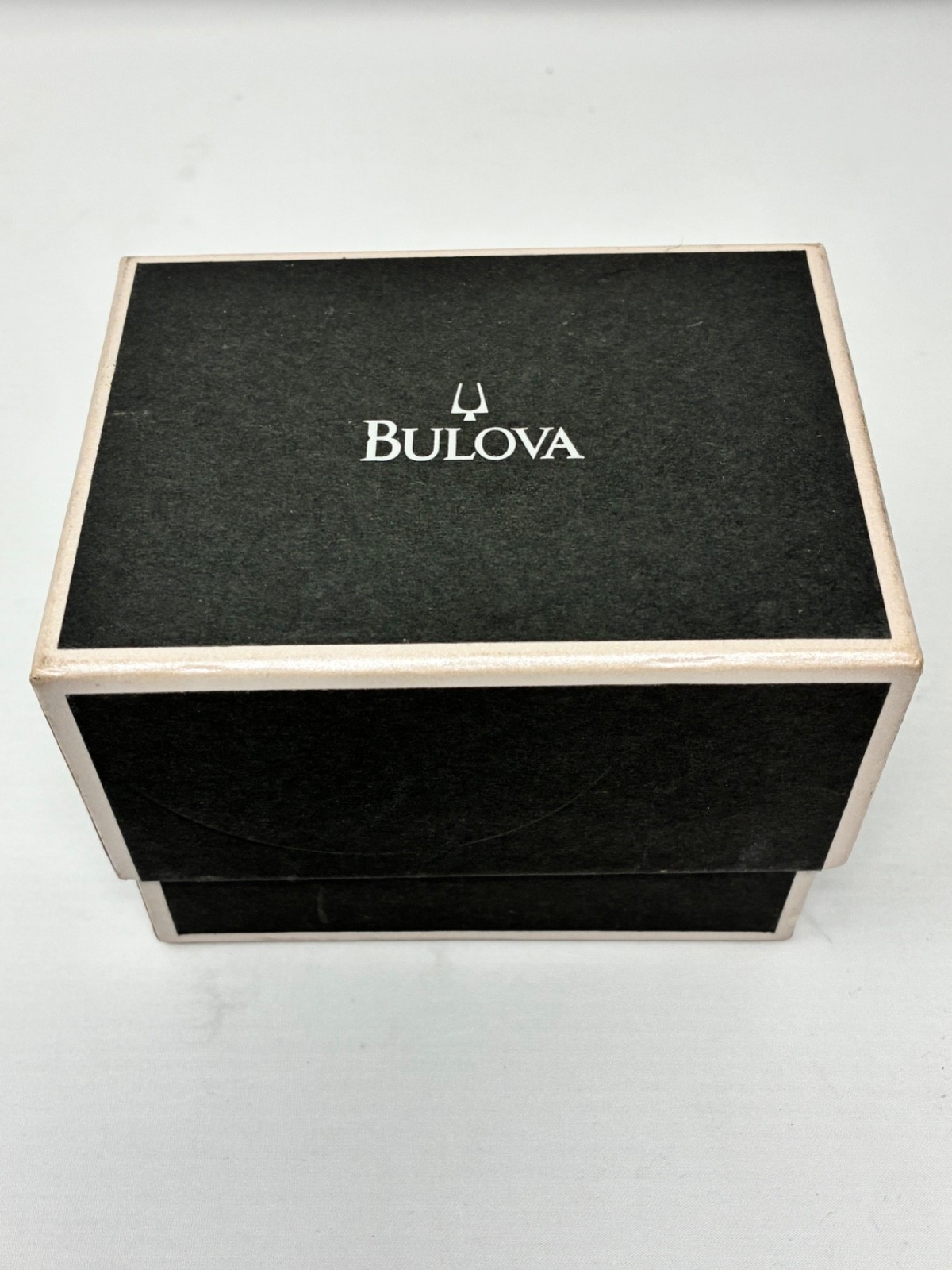 Bulova Men’s Sport Chronograph Watch Black Dial Leather Strap 96A159