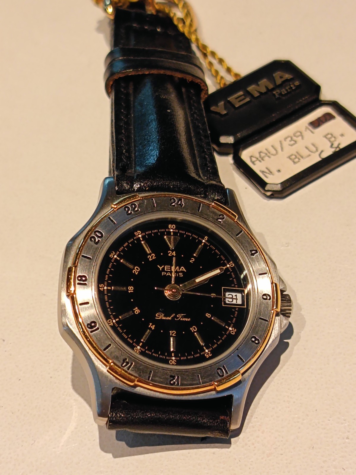 YEMA Dual Time Quartz 90s NOS