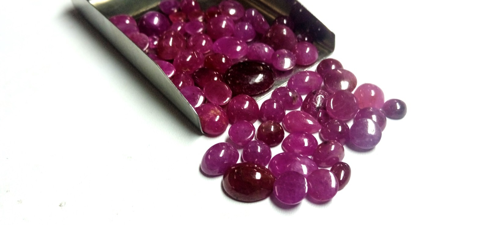 Natural Ruby Cabochon 4mm 9x11mm Round Oval Gemstone 62 Piece 58.85 Cts Lot