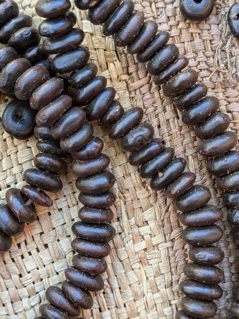 African Beads- 3 Strands of ‘Coffee” Beads [76902]