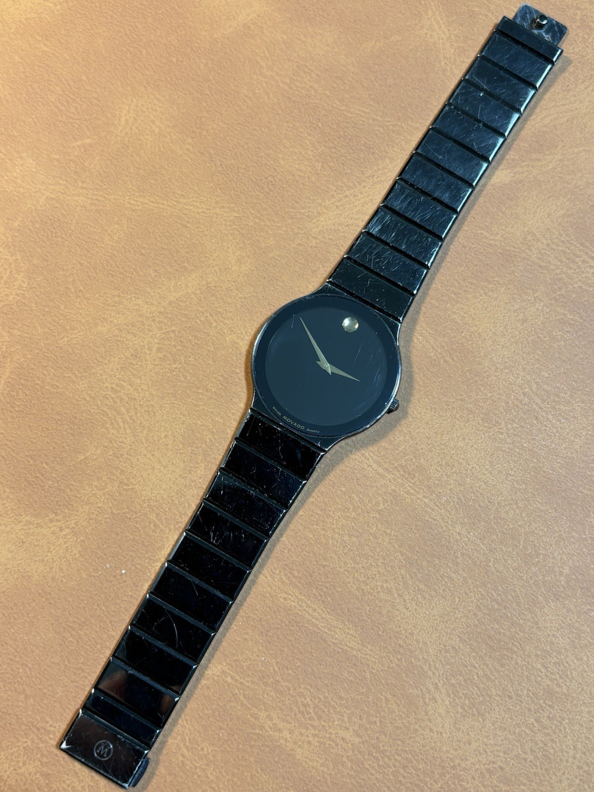 Movado Swiss Museum Women Ultra Thin 84-40-880-AP 32mm Black Watch,Runs