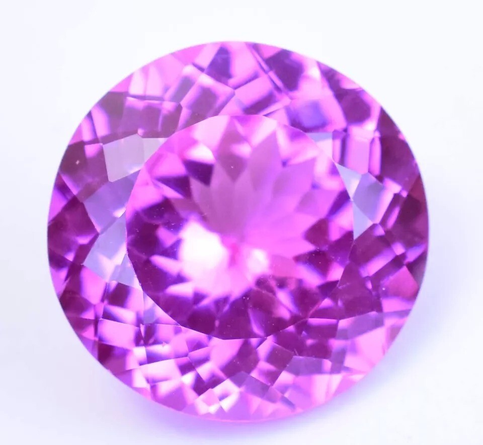 Natural Mogok Pink Ruby 12.40 Ct Round Cut Certified Flawless Loose Gemstone