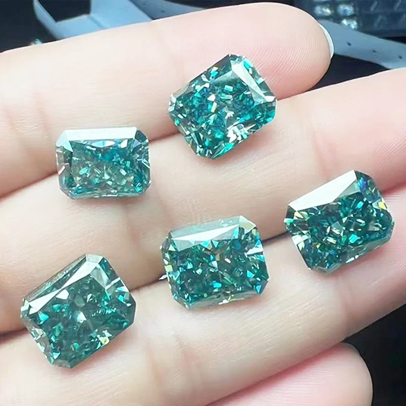 Hot Sale Aqua Blue Multiple Shapes 0.5-5ct Moissanite Stone GRA Certificate VVS1