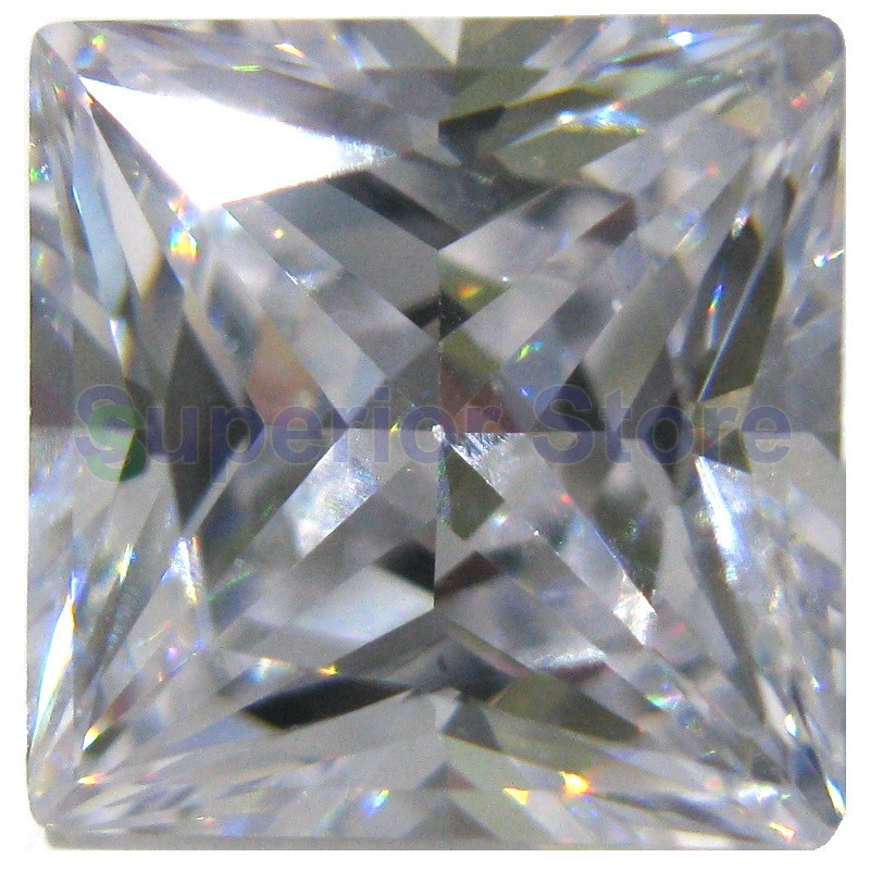 7.00 x 7.00 mm 2ct PRINCESS Cut Sim Diamond, Lab Diamond WITH LIFETIME WARRANTY