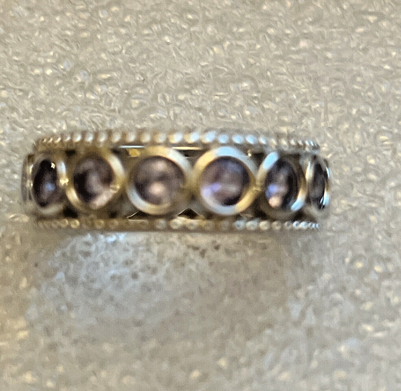 Natural Tanzanite Band Ring in Rhodium Over Sterling Silver (Size 5) 1.90 ctw