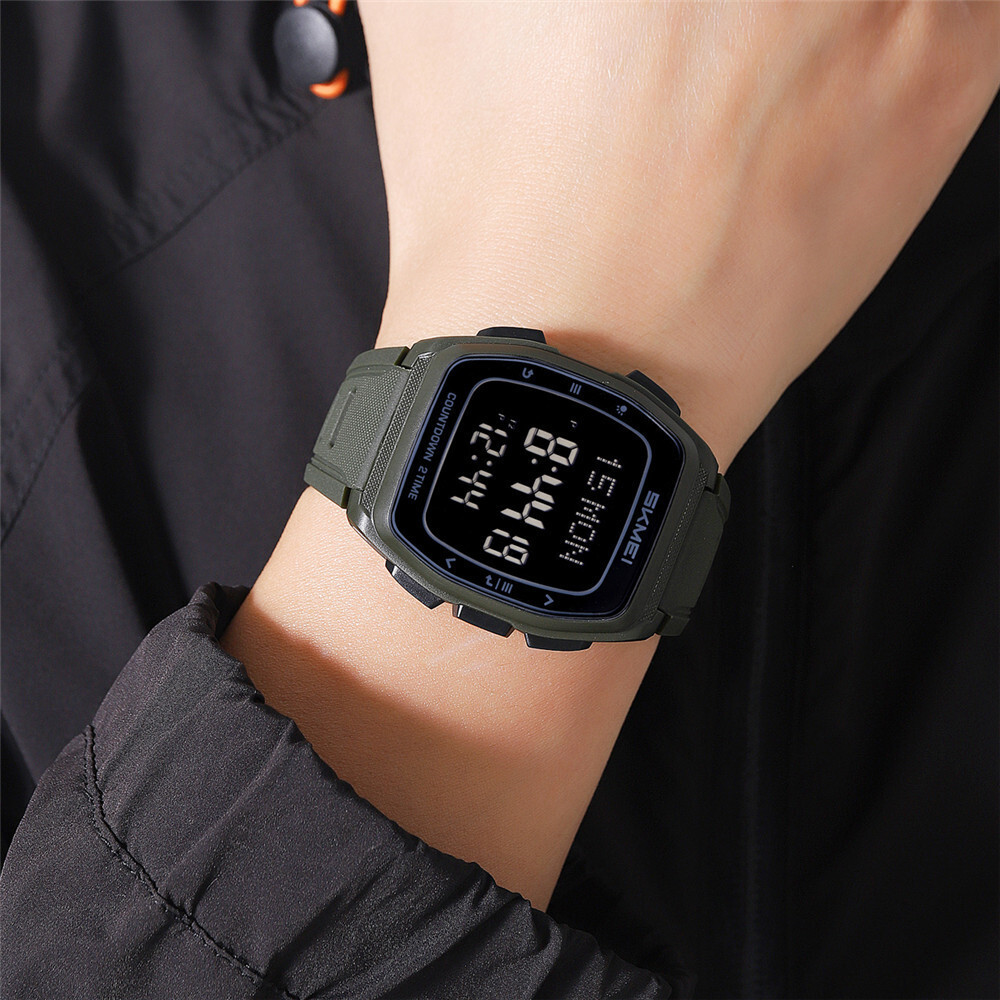 SKMEI Men Watch Countdown Stopwatch Fashion Boys Digital Wristwatch Sport Watch