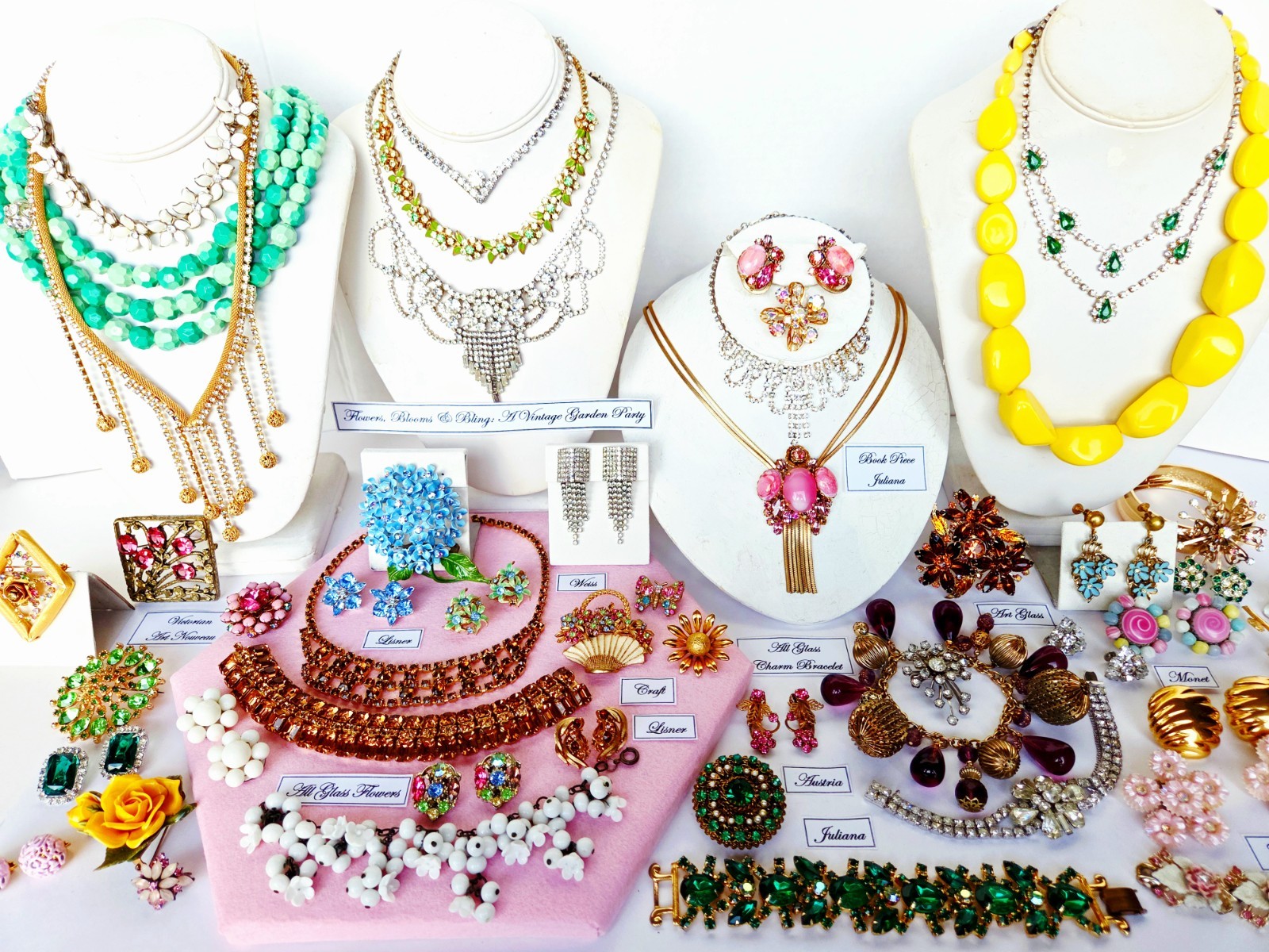 Flowers, Blooms & Bling: A Vintage Garden Party ~ Amazing Rhinestone Lot Juliana