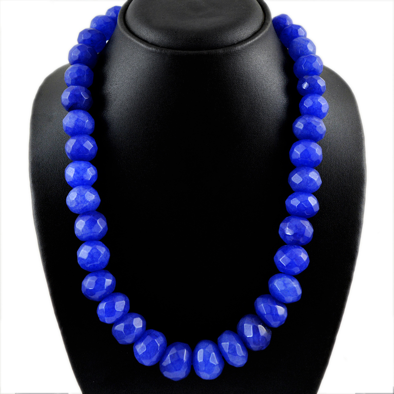 990.00 CTS EARTH MINED ROUND ENHANCED SAPPHIRE BEADS NECKLACE STRAND (RS)