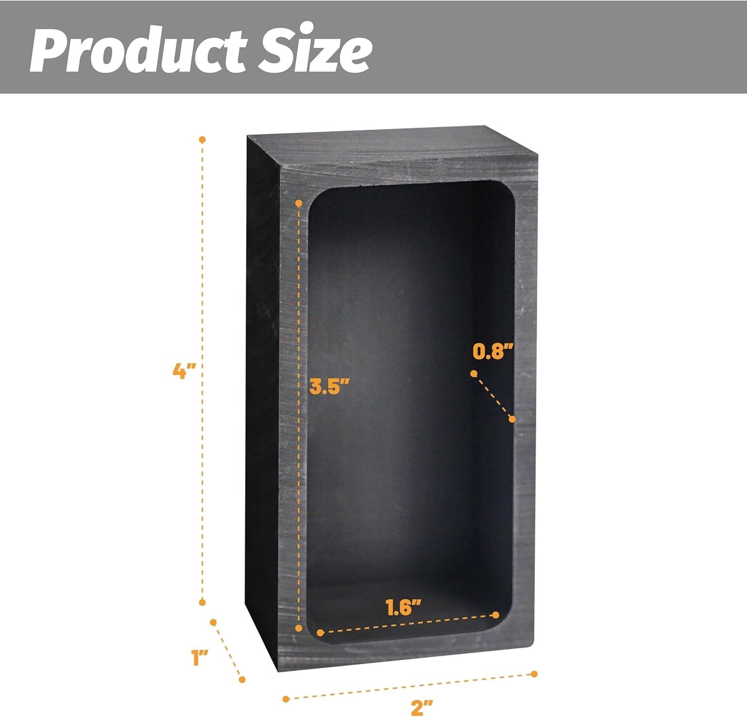 2 Pieces 1 Kg Graphite Ingot Mold Crucible Mould For Melting Casting Refining
