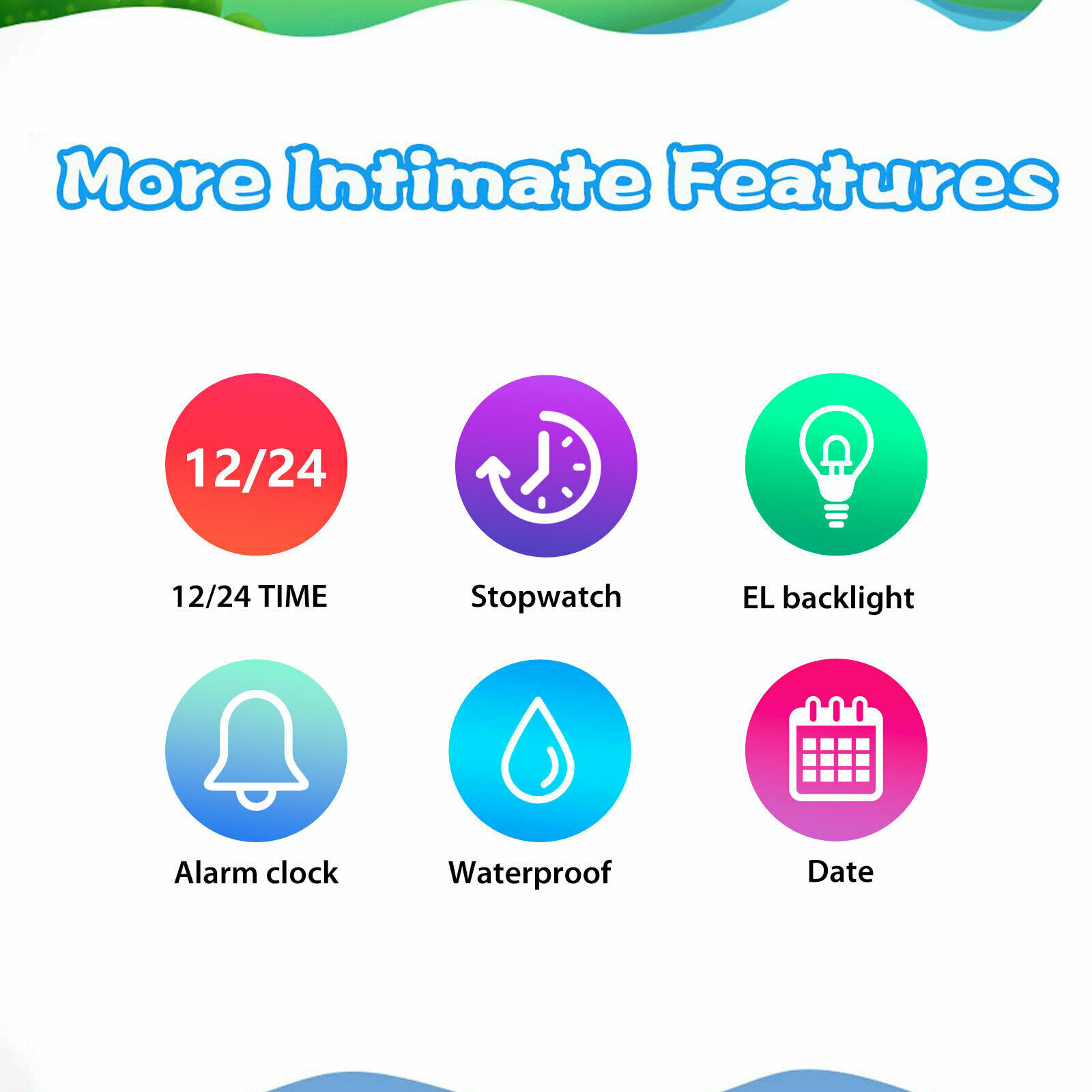 Waterproof Kids Digital Electronic Watch Sports LED Watches Children Boys Girls