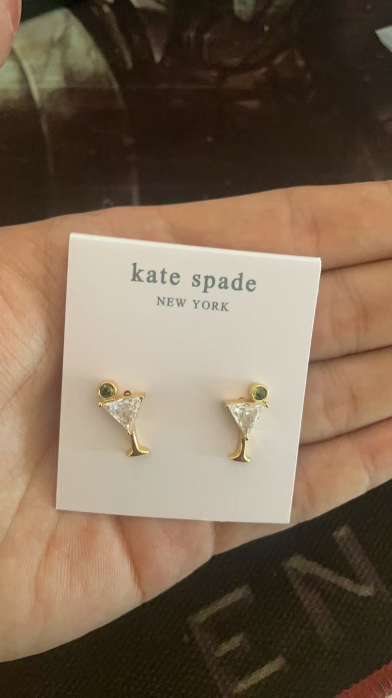 kate spade Creative cocktails with unique wine glasses and earrings