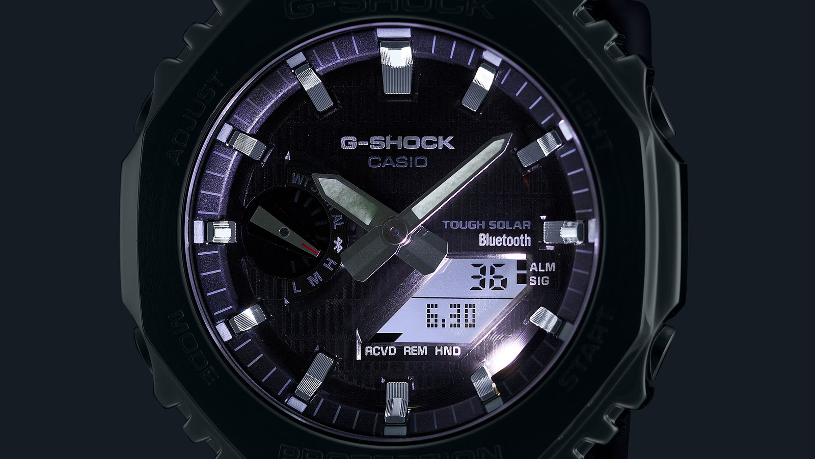 Casio G-Shock 2100 Series G-Steel Blue Dial Tough Solar Men’s Watch GBM-2100A-2B