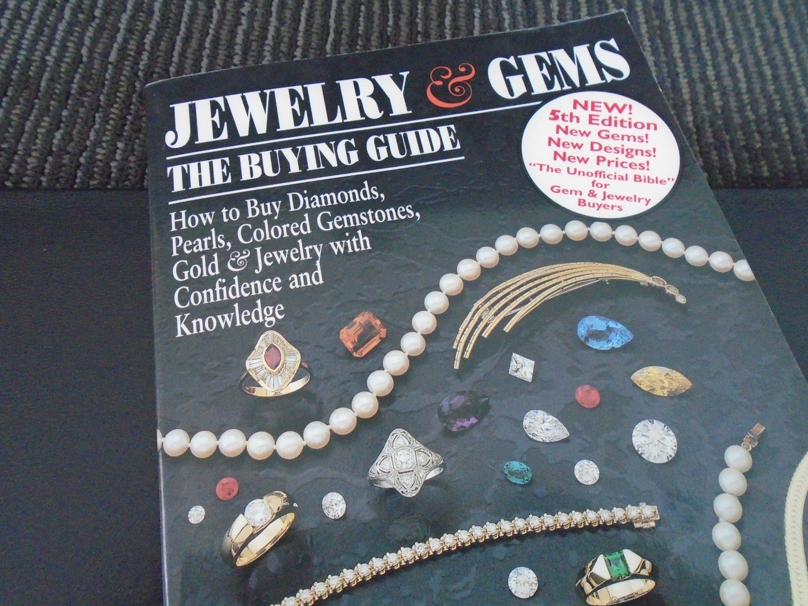 Jewelry Display Square Jar Tray Gemstones Beads Plus Gemstone Guide Book