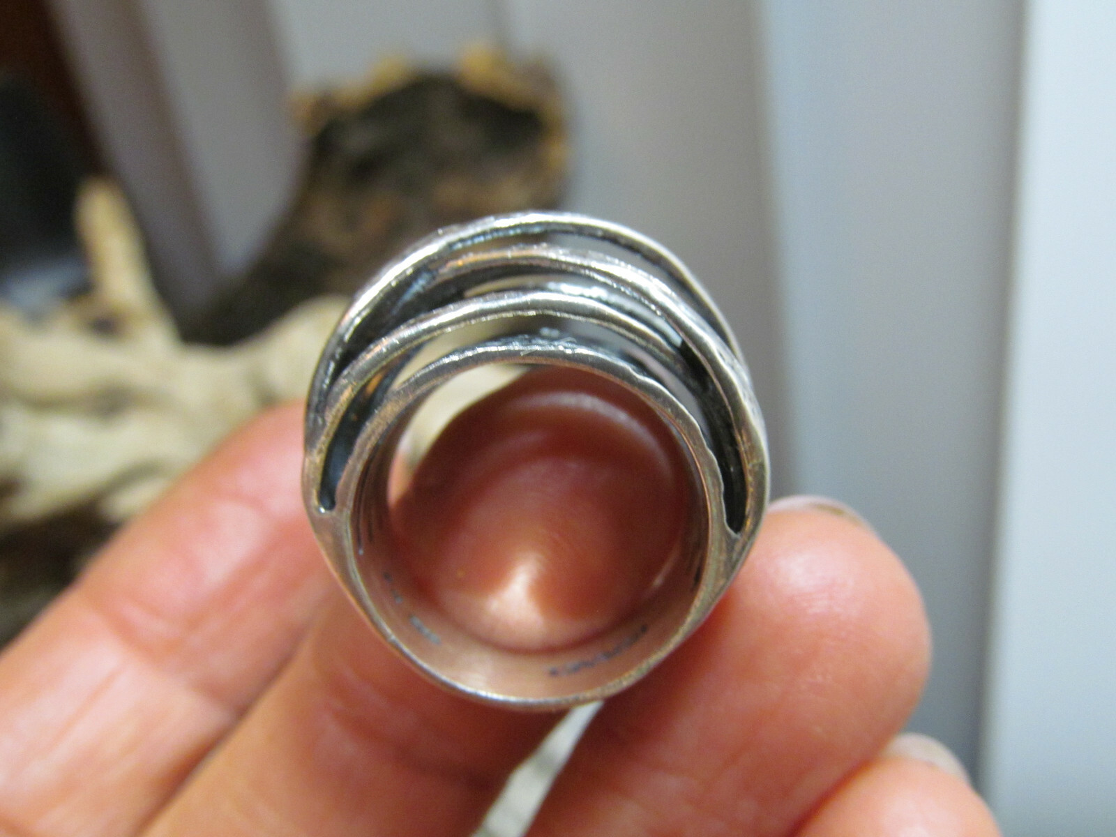 PZ PAZ Creations 925 Sterling Silver Bypass Tree Branches Ring 8.1g 5.75s ISRAEL