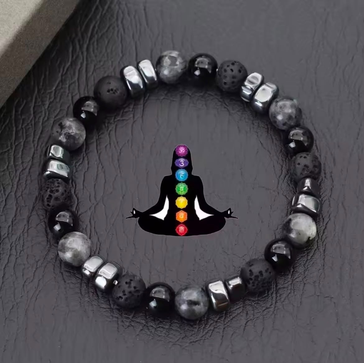 Irregular Hematite Tiger Eye Lava Stone Bracelet Men Healing Yoga Men Women