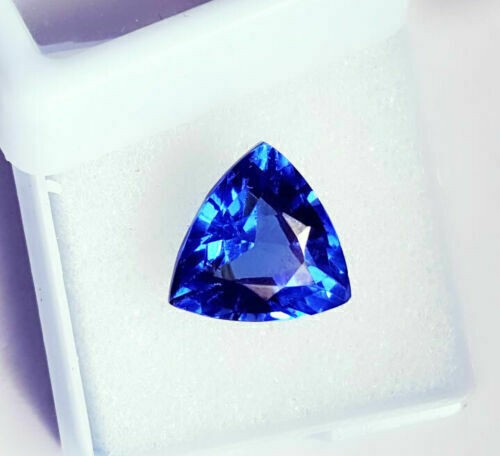 NATURAL Ceylon Blue Sapphire 8.45 Ct CERTIFIED Trillion Cut Loose Gemstone