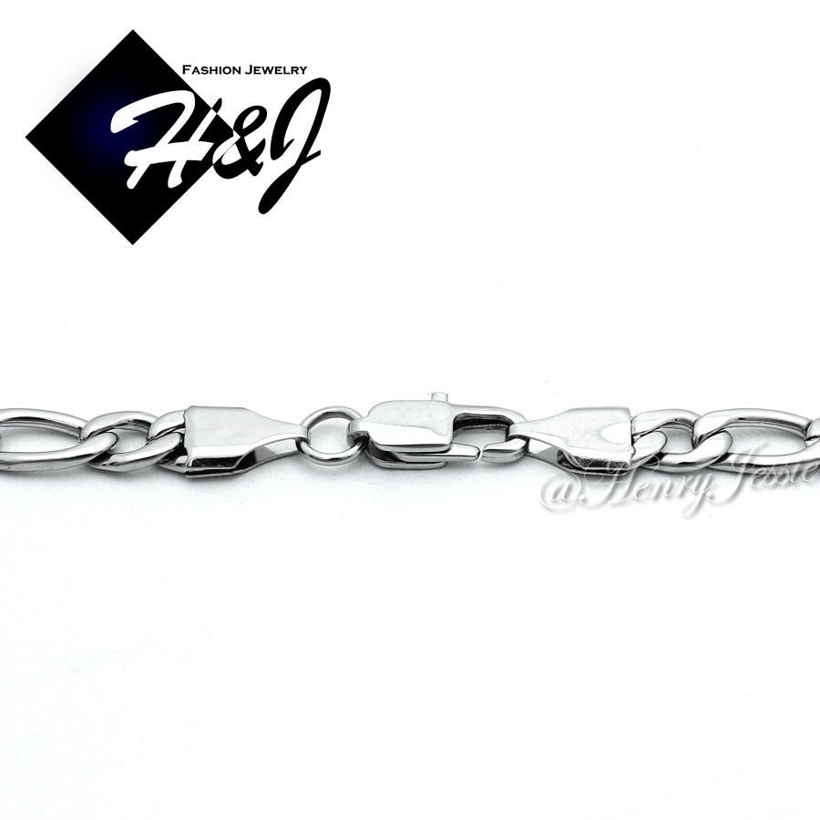18-36″MEN Stainless Steel 2/3/4/5/6mm Silver Figaro Chain JESUS Cross Pendant*62