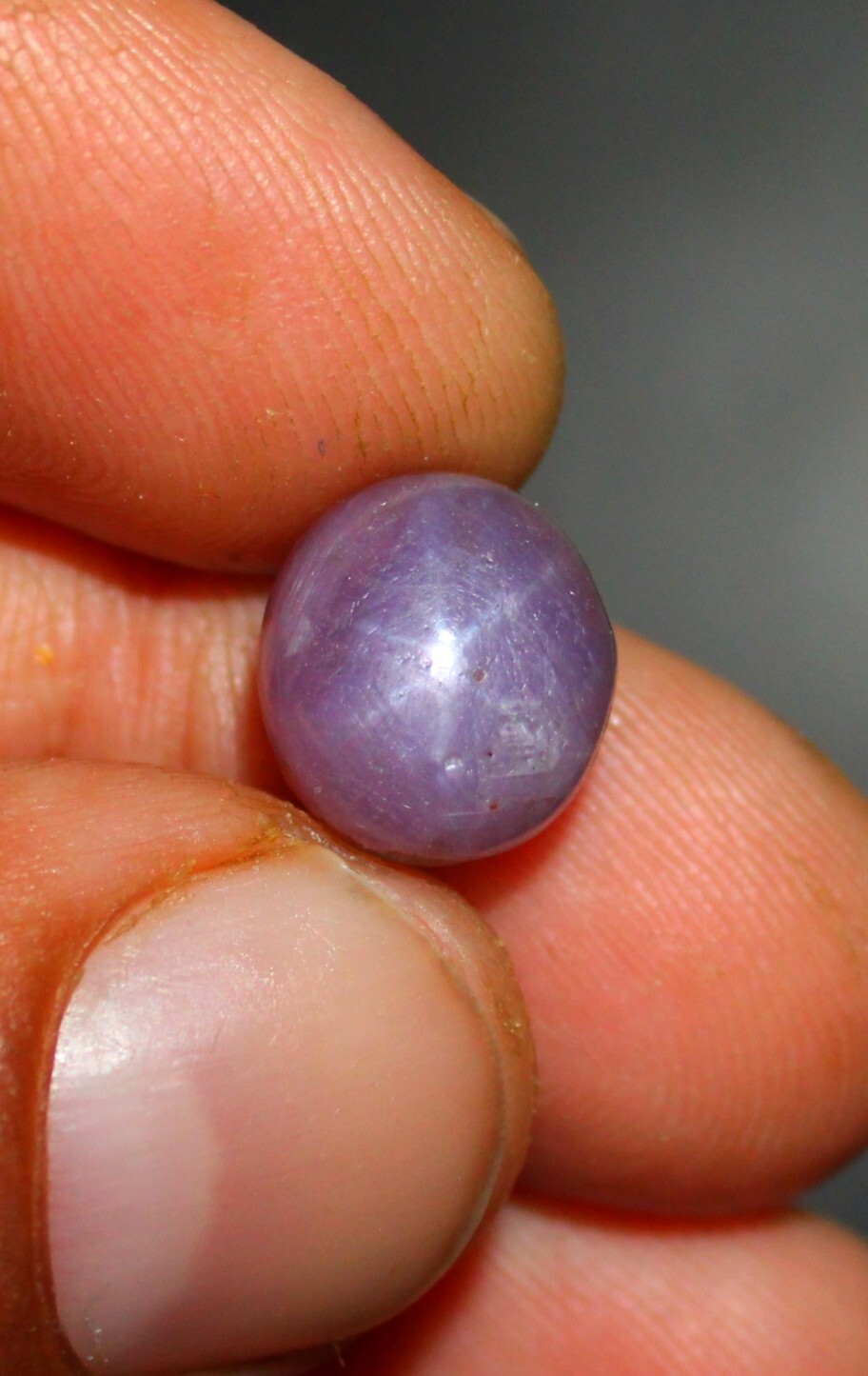 Star Ruby Sapphire Gemstone, Natural Oval Ruby Star cabochon, 6 Rays, 10.85 Cts