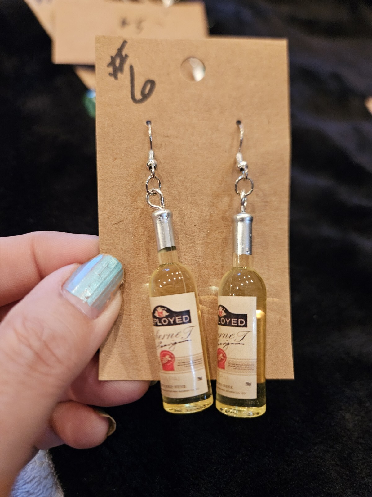 WINE BOTTLE EARRING – HANDMAD Colorful -Accurate – 8 Diff. Styles to Choose from